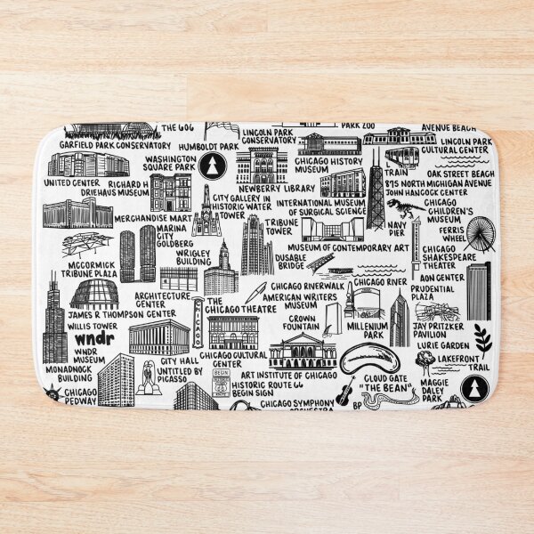 Item preview, Chicago Map  designed and sold by fiberandgloss.