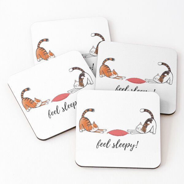 Item preview, two cats feel sleepy designed and sold by icmarket.