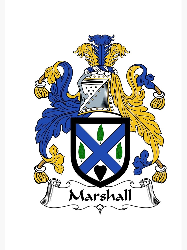 "Marshall Coat of Arms / Marshall Family Crest" Spiral Notebook for