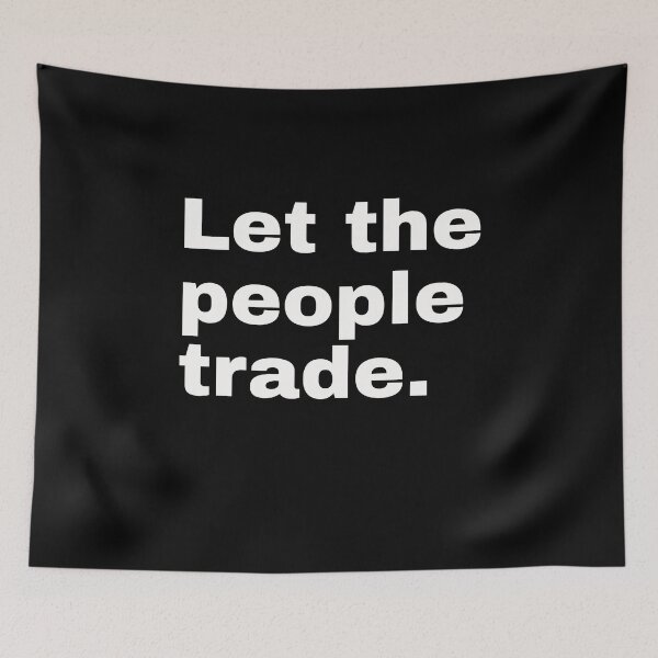 Item preview, Let the people trade. Brief statement and minimalist design for all investors, bankers and Bitcoin fans designed and sold by Text-N-Typo.