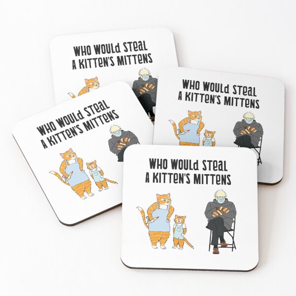 Item preview, Bernie and the poor kittens mittens designed and sold by FunnyAnimalGear.
