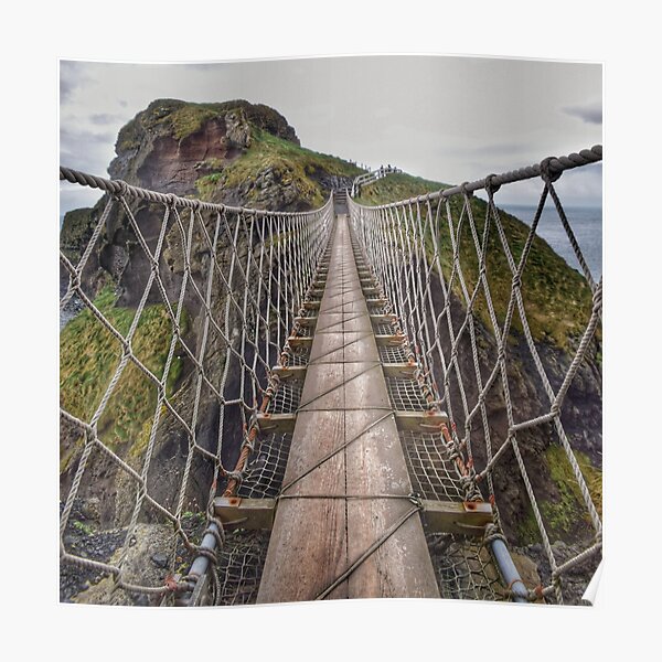 Carrick-a-Rede Rope Bridge, Northern Ireland Poster