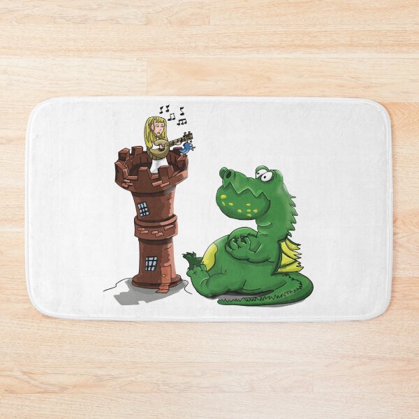 Item preview, Guitar girl teaching a dragon designed and sold by iTrending.