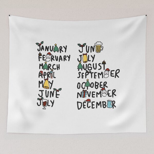 Item preview, January until December word cartoon designed and sold by deepakrode7.
