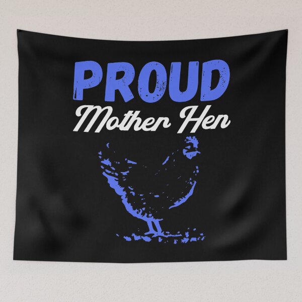 Item preview, Proud Mother Hen in blue and white for Mother's Day designed and sold by Labradoodlesetc.