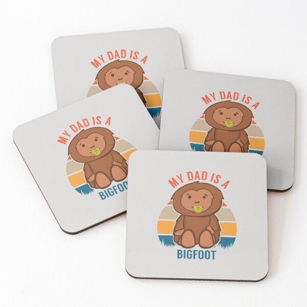 Item preview, Cute yeti baby bigfoot cartoon with pacifier / My dad is a bigfoot designed and sold by portrait4you.