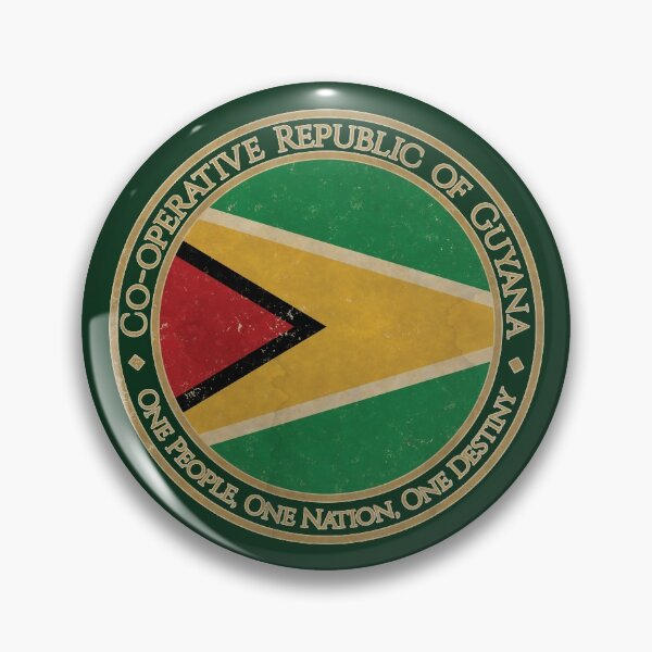 Item preview, Vintage Co operative Republic of Guyana USA South America United States Flag designed and sold by DragonXX.