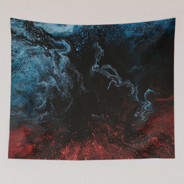 Item preview, Red Black And Blue Liquid Stream Texture  designed and sold by Petra Rosa.