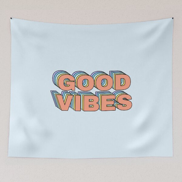 Item preview, Good Vibes Colourful Pastel Retro Rainbow designed and sold by MNCO.