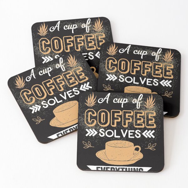 Item preview, A CUP OF COFFEE SOLVES EVERYTHINGS designed and sold by Hussain Shirts.