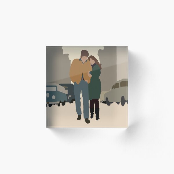 The Freewheelin Bob Dylan Album Cover Minimalistic Art Acrylic Block