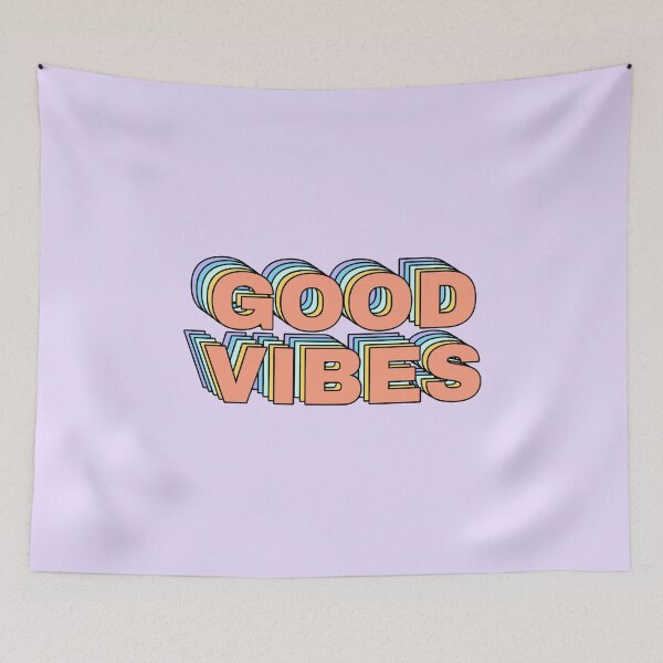 Item preview, Good Vibes Colourful Pastel Retro Rainbow designed and sold by MNCO.