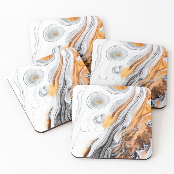 Item preview, Marble Swirls of Brown, White and Black Abstract Pattern designed and sold by Alicia Chee.
