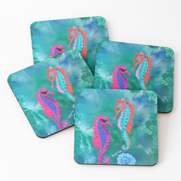 Item preview, Seahorse Friends Encaustic Art designed and sold by Wendy Usher.