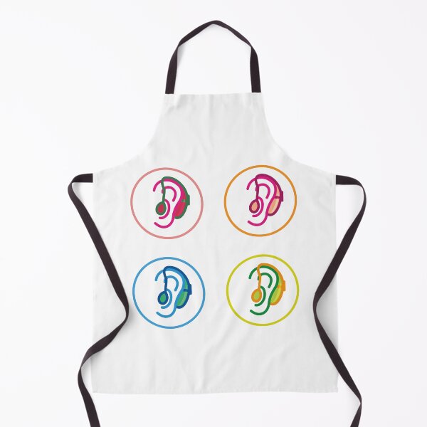 Item preview, Deaf Colorful Vibrant Hard of Hearing Cute Icon Circles | Artistic Hearing loss hearing Impaired Message Mask Sign Sticker Set Pop Art designed and sold by ibeargifts.