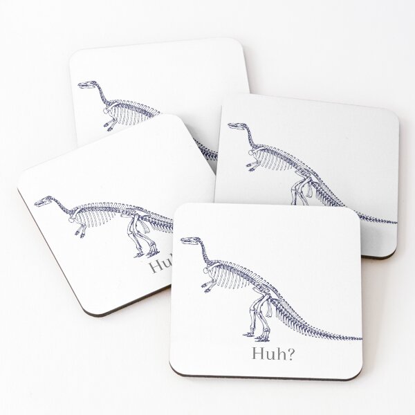 Item preview, nonsense dinosaur skeleton saying huh designed and sold by Badmoviesrus.