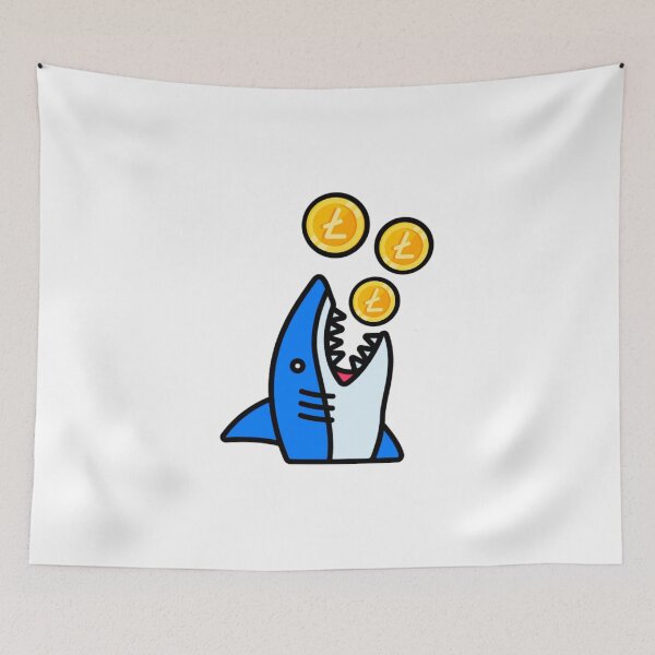 Item preview, Shark looking for litecoins designed and sold by Custom Shop.