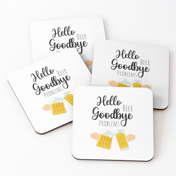 Item preview, Hello Beer Goodbye Problems designed and sold by PinkPandaPress.
