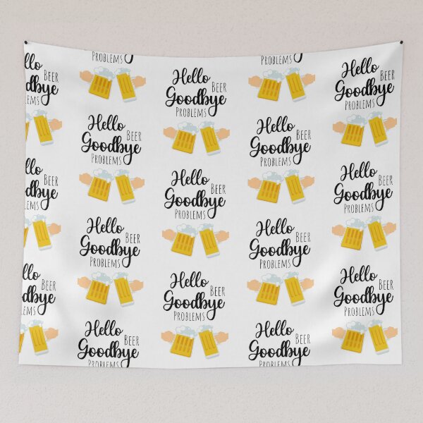 Item preview, Hello Beer Goodbye Problems designed and sold by PinkPandaPress.
