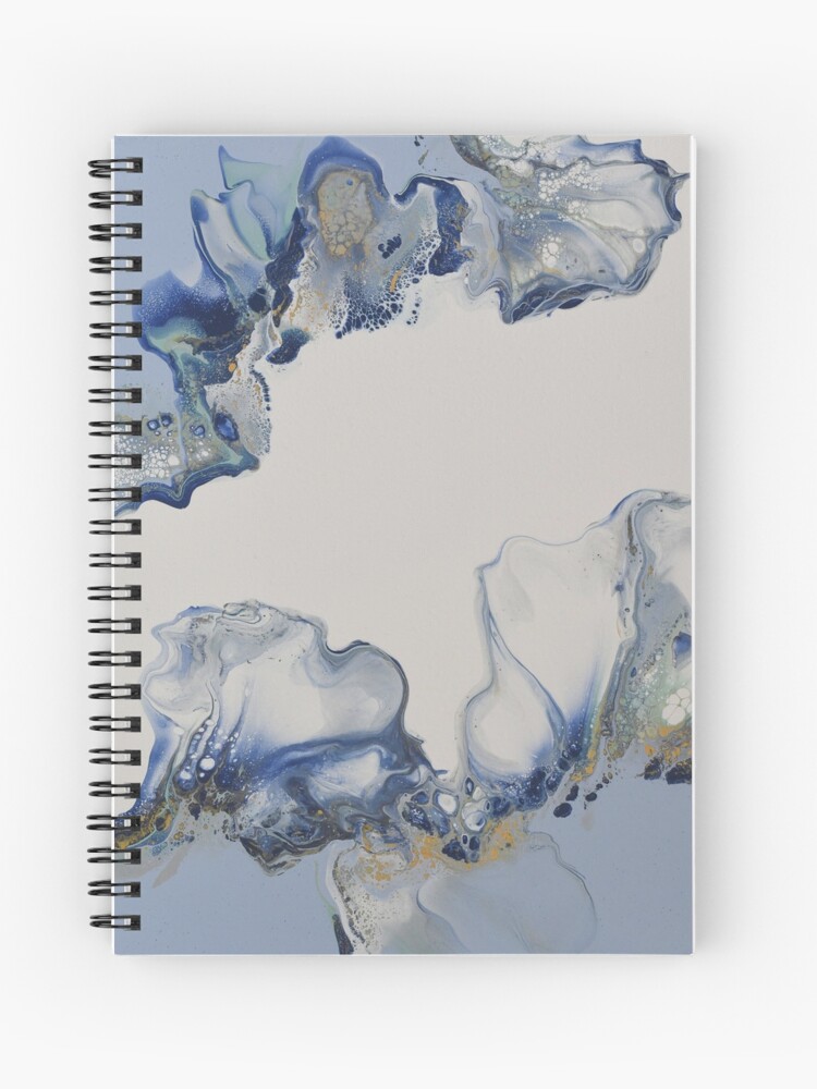 Thumbnail 1 of 3, Journal, Blue lagoon - Dutch Pour Acrylic Original Fluid Art designed and sold by ImaaniArt.