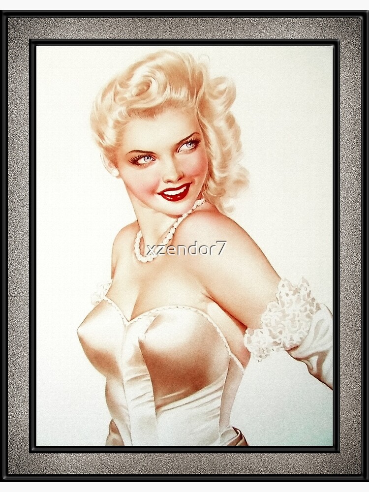 White Satin by Alberto Vargas Pin-Up Girl Vintage Art