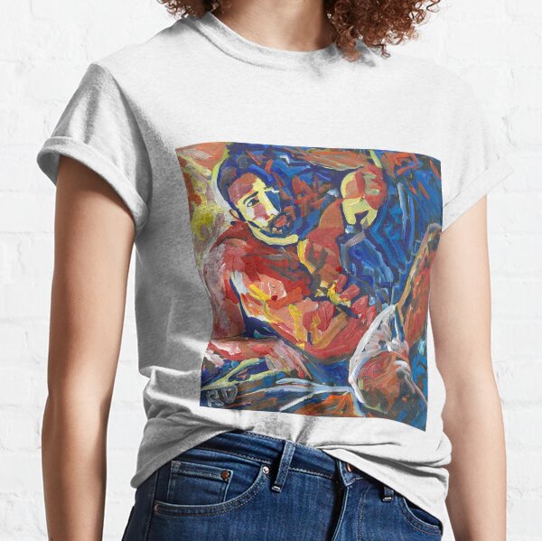 Naughty Boy Fireside, Sexy man picture, by RD Riccoboni Classic T-Shirt