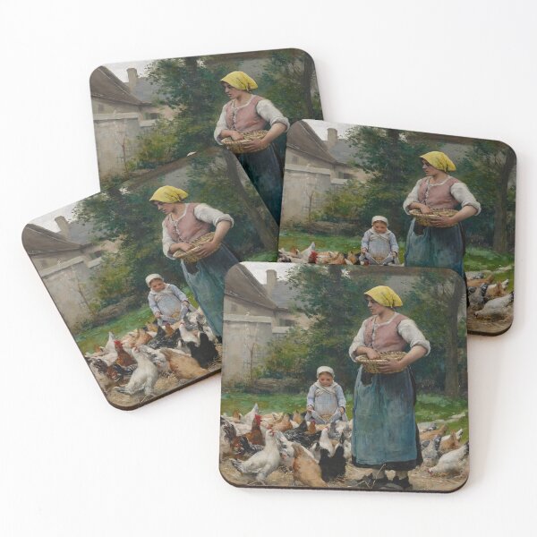 Item preview, Julien Dupre - Femme avec des poules designed and sold by Rehs.