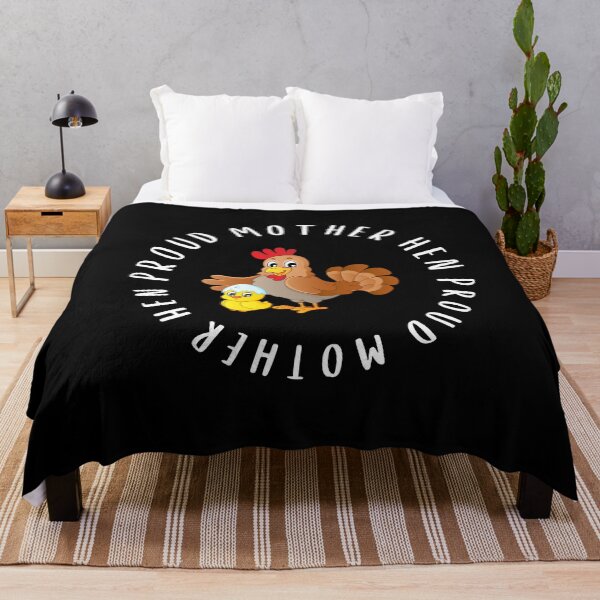 Item preview, Proud mother hen and baby chick (white text, full circle) designed and sold by HBThoughts.
