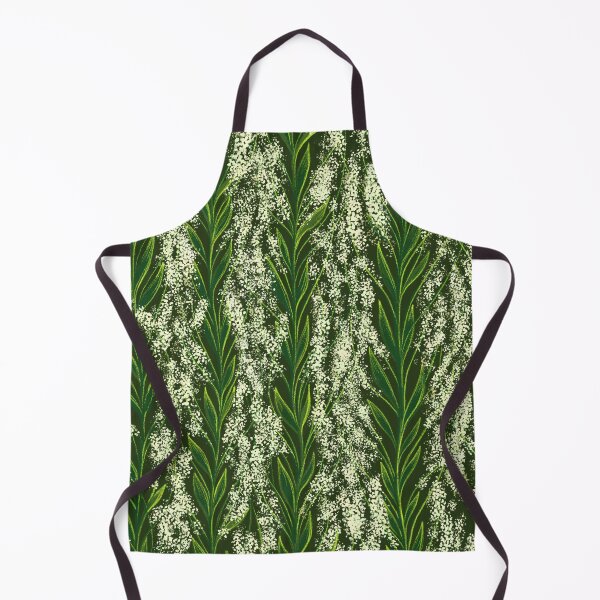 Item preview, Twigs with green leaves and white flowers on dark green background designed and sold by IrinaIkar.