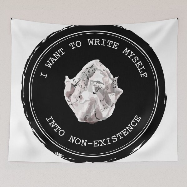 Item preview, I want to write myself into non-existence // dark academia quotes designed and sold by vela-ramhorn.