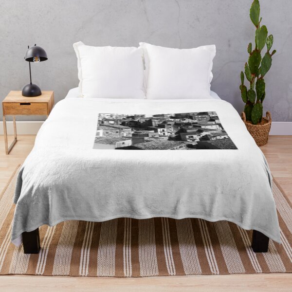 Item preview, Rooftops of  Enna, Sicily - BW designed and sold by Igor Pozdnyakov.