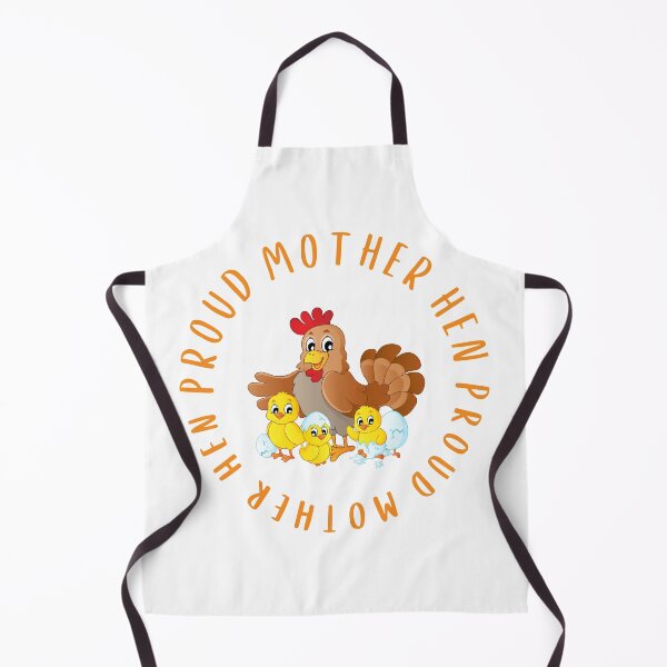Item preview, Proud mother hen and chicks (orange text, full circle) designed and sold by HBThoughts.