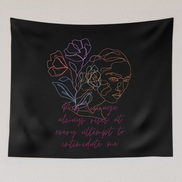 Item preview, Jane Austen, Pride and Prejudice, My courage always rises at every attempt to intimidate me, literary quotes designed and sold by Bookish Dragon.