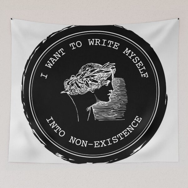 Item preview, I want to write myself into non-existence // dark academia quotes designed and sold by vela-ramhorn.