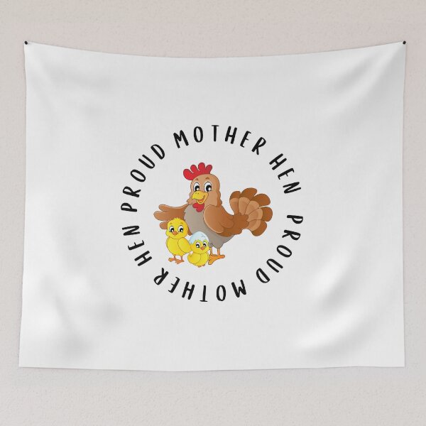 Item preview, Proud mother hen - two chicks (black text, full circle) designed and sold by HBThoughts.