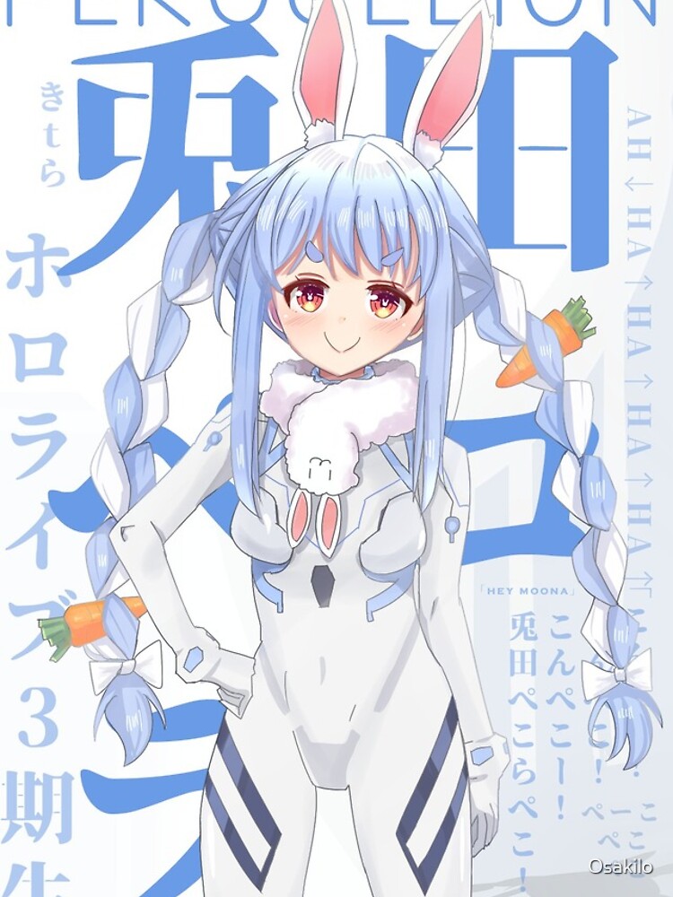 EVA Usada Pekora 兎田ぺこら hololive (White) iPhone Case