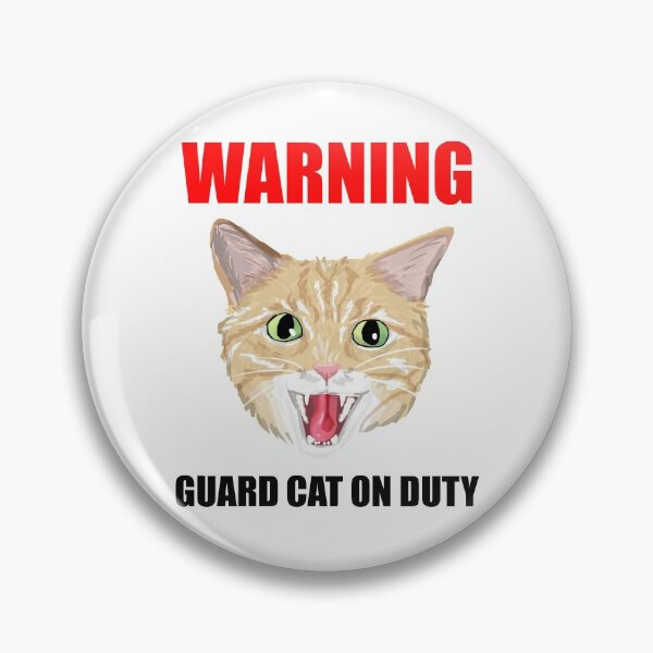 Item preview, Beware Guard Cat (orange tabby) designed and sold by michelleachan.