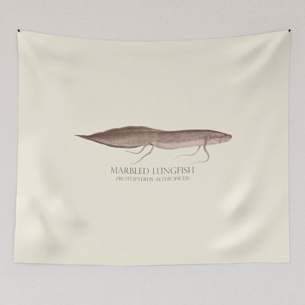 Artikelvorschau, Lungfish Protopterus Aquarium Monster Fischhalter Retro Vintage Aquarist entworfen und verkauft von TheAplus.