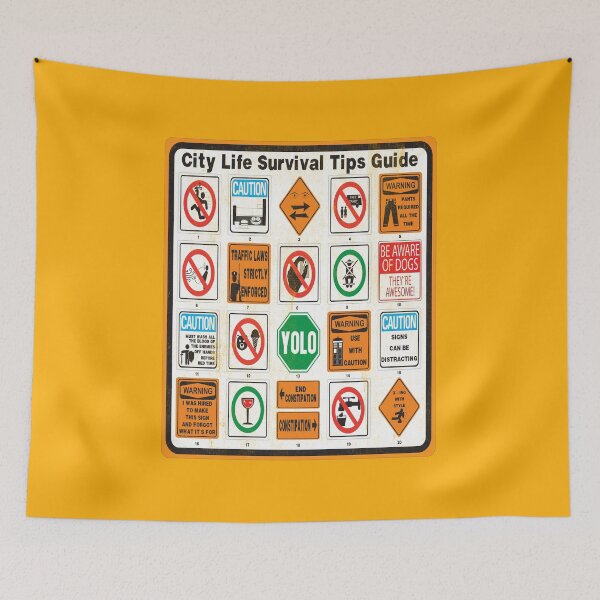 Item preview, City Life Survival Tips Guide designed and sold by LastTsunamiApparel.