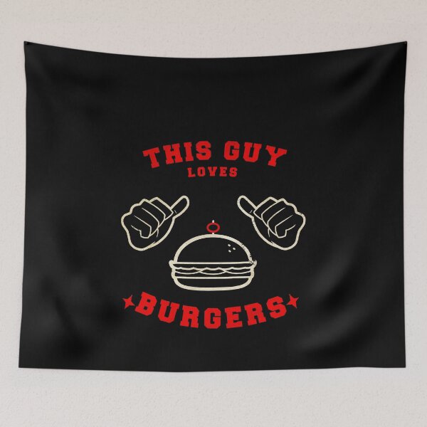 Item preview, This Guy Loves Burgers - Funny Food designed and sold by RedQuality.