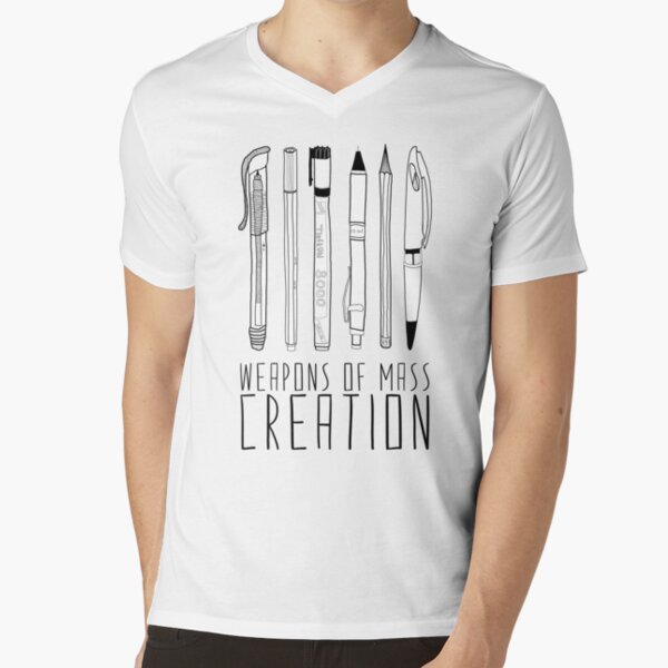 Waffen der Massenerschaffung T-Shirt mit V-Ausschnitt