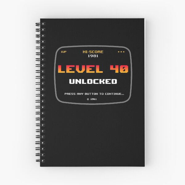 Item preview, Level 40 Unlocked. 40th Birthday. designed and sold by Uppercase Tees.