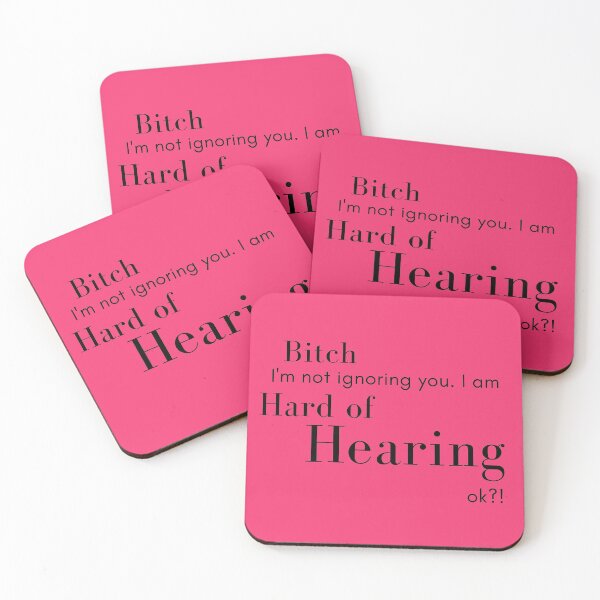 Item preview, Deaf - Hearing Impaired, Hard of Hearing, Pink - Back printed as well! designed and sold by GionaSophia.