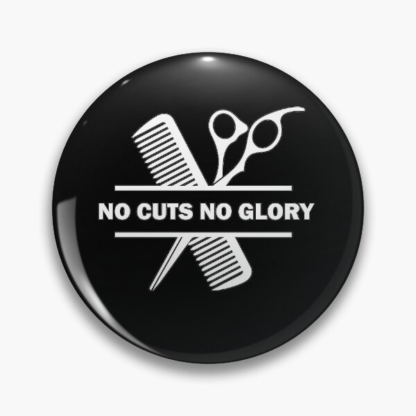 Item preview, No Cuts No Glory Funny Hairdressing / Barbering Pun designed and sold by RomeoSketches.