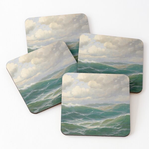 Item preview, Ocean Vintage Oil Painting with Waves designed and sold by Vintage Wall Art.