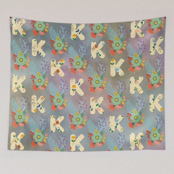 Item preview, Letter K with Floral  designed and sold by MoSaid.