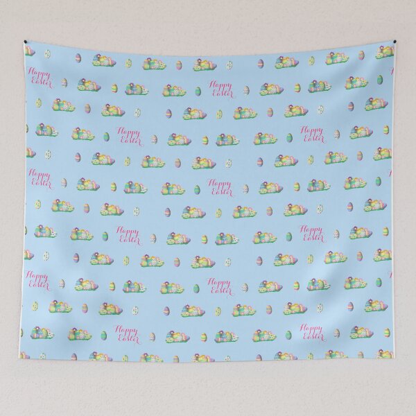 Item preview, Sky Blue Easter Eggs Pattern designed and sold by KGsBoutique.