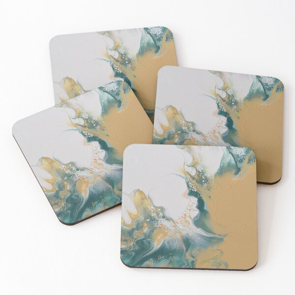 Item preview, Sahara waves - Dutch pour acrylic fluid art designed and sold by ImaaniArt.