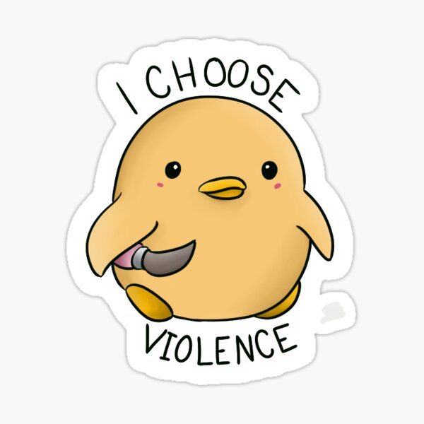  I choose violence funny duck Camiseta de manga larga