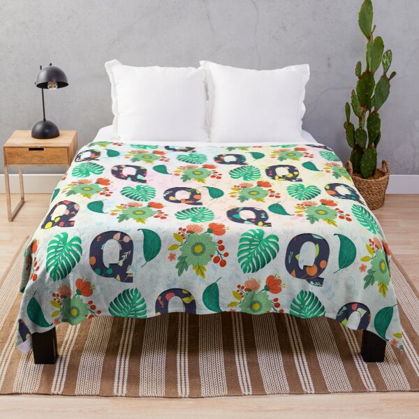 Item preview, Pattern of Floral and Letter Q  designed and sold by MoSaid.